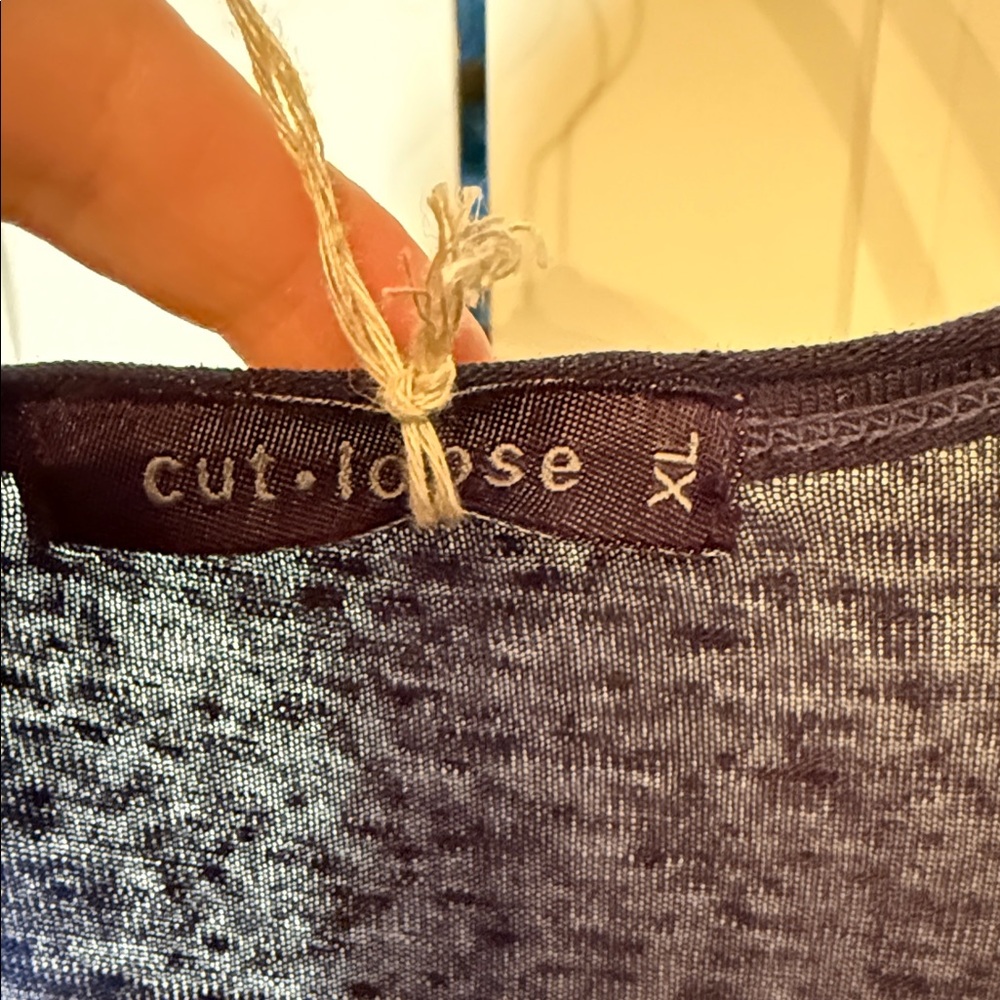 Cut Loose Tie Front Cardigan XL NWT Lightweight Blue Open Front Top - Picture 2 of 12